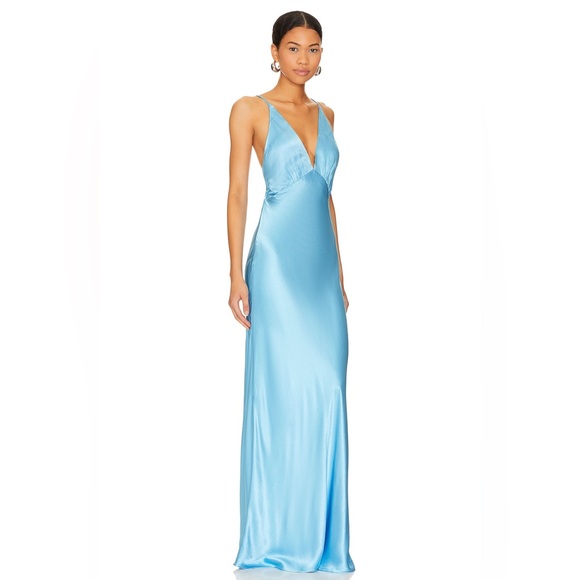 NWT Bec & Bridge Lorelai V Maxi Dress in Tropez Blue size US 4 - Picture 11 of 14